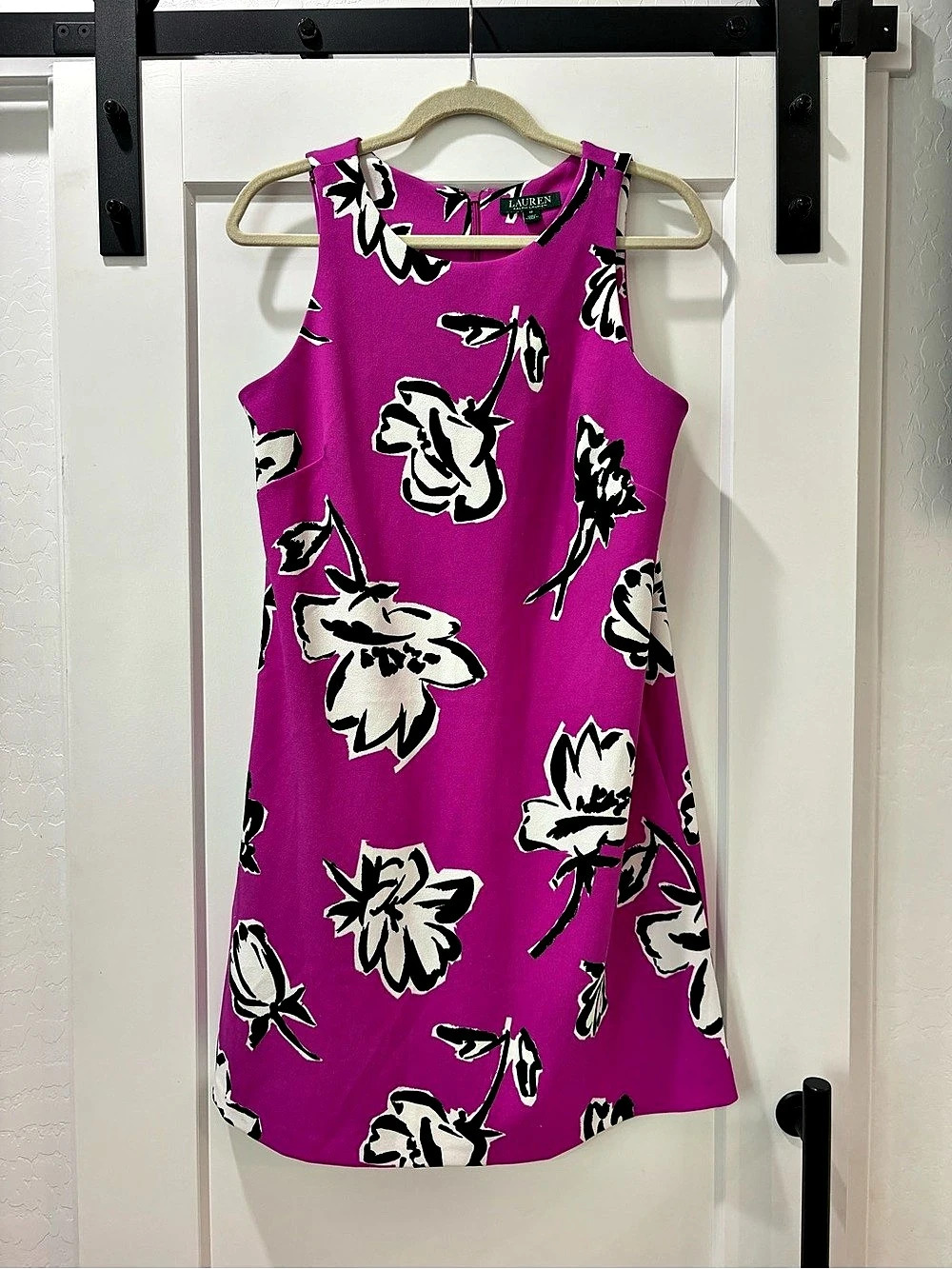 Lauren Ralph Lauren Floral Tank Top in Pink & Black Size 12 Like New - Picture 1 of 3